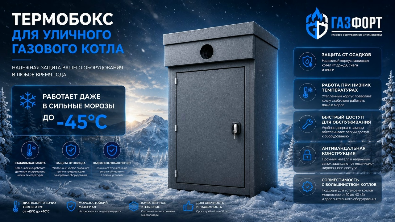 Термобокс «ТГУ-СГС» для уличного газового котла ГазФорт